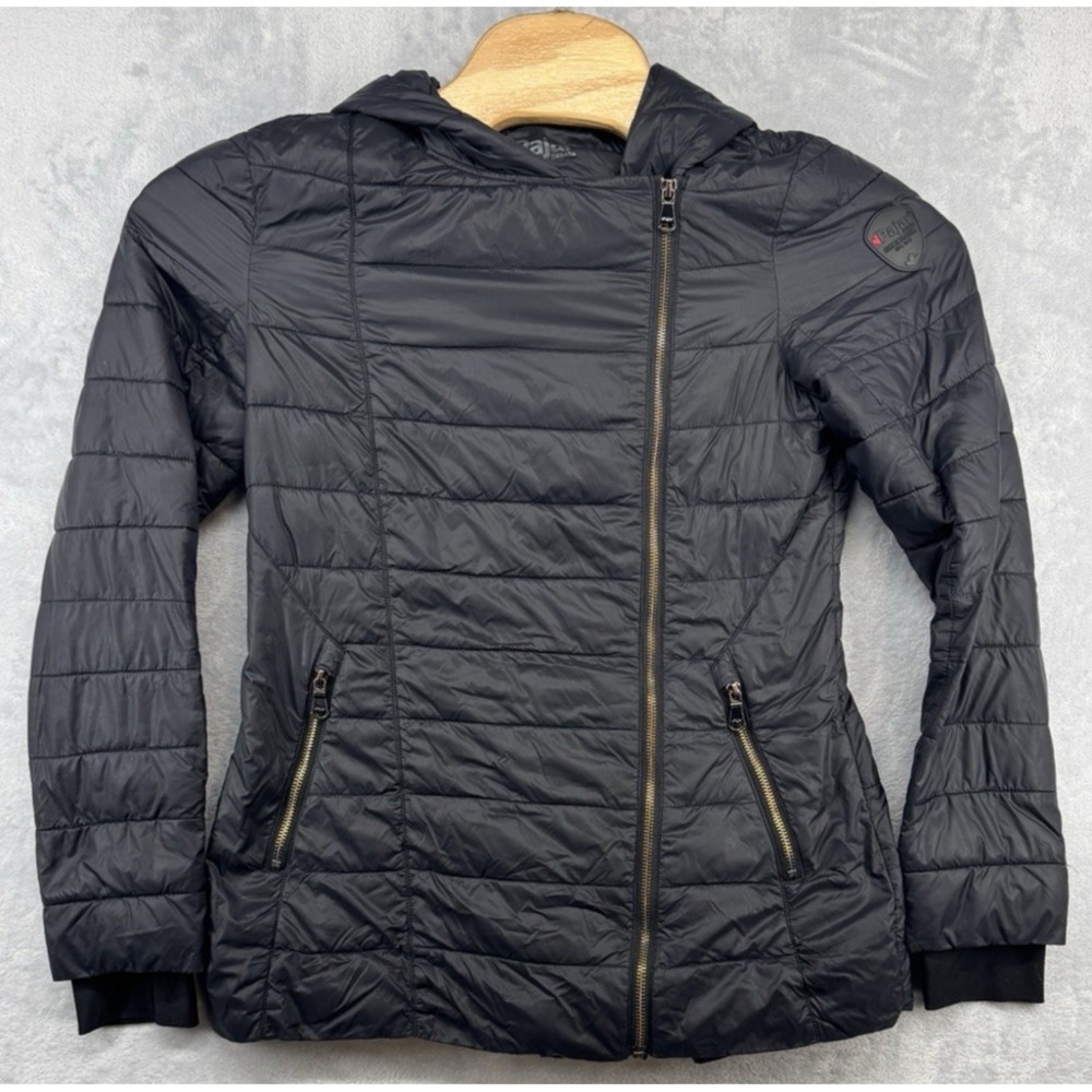Pajar Canada Hooded Lightweight Quilted Puffer Jacket Coat Black Women's M READ